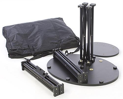 Portable TV Stand Fits Monitors up to 60", Easy Disassembly, with Case – Black - Image 4