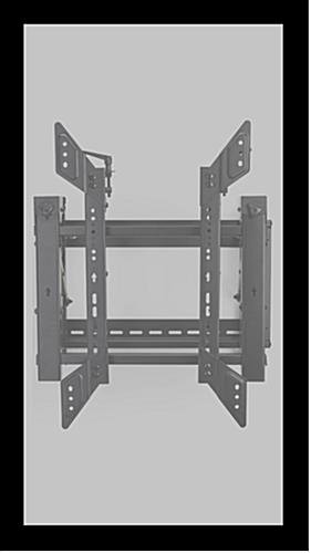 Portrait TV Wall Mounts for 45” to 70” Monitors, Pop-Out - Black - Image 3