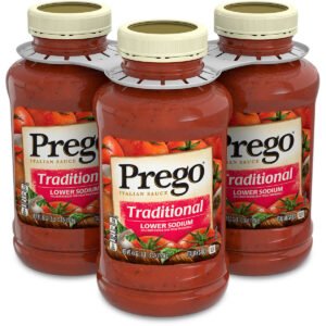 Prego Italian Sauce, Traditional Lower Sodium, 45 oz, 3 ct