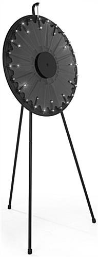Prize Wheel w/ 12 - 24 Slots, Lights, Printable Templates, Floor or Counter – Black - Image 3
