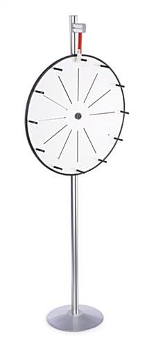 Prize Wheel with 12 Slots, Write-On Surface, Floor Standing - White