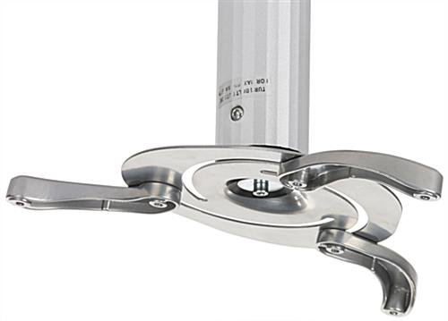 Projector Ceiling Mount with 2 Mounting Cylinders, Tilting, Rotating – Silver - Image 6