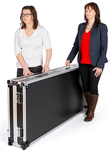 Protective Case for 43” Digital A-Frame, Wheels, Butterfly Latches, Foam - Black - Image 4