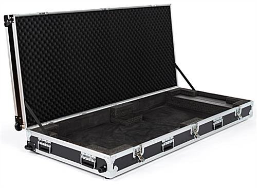Protective Case for 43” Digital A-Frame, Wheels, Butterfly Latches, Foam - Black - Image 7