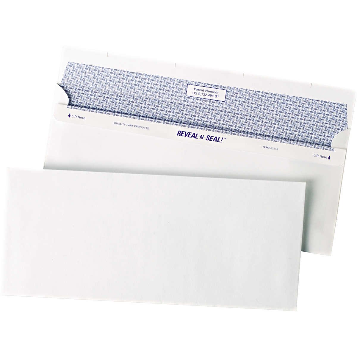 Quality Park #10 Reveal Seal Business Envelope, White, 500 ct