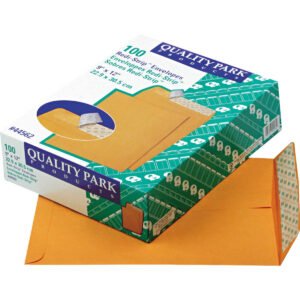 Quality Park #90 Catalog Envelope, 9"W x 12"L, 28 lb, Kraft, 100 ct