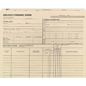 Quality Park Employee Record Jacket, Letter, Manila, 100 ct