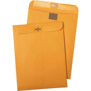 Quality Park Postage Cost Reducing ClearClasp Envelope, Kraft, 9" x 12", 100 ct