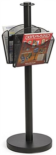 QueuePole.Deluxe Round 39" Stanchion Posts w/ 2 Pockets, Rope Not Included - Black