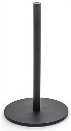 QueuePole.Slim 16” Black Stanchion Post, Rope Not Included