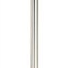 QueuePole.Slim 16" Silver Stanchion Post, Floor Mounting, Rope Not Included