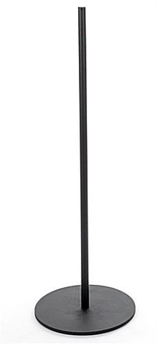 QueuePole.Slim 39” Black Stanchion Post, Rope Not Included