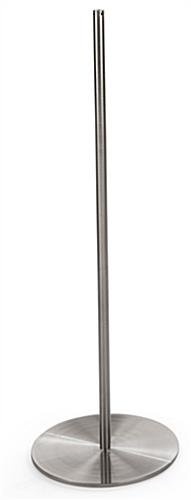 QueuePole.Slim 39” Silver Stanchion Post, Rope Not Included