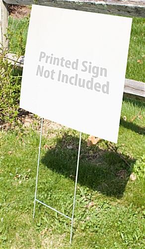 Real Estate Signs Stake for Poster Boards, H Frame, 4-gauge Steel - Silver
