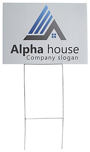 Real Estate Signs Stake for Poster Boards, H Frame, 9-gauge Steel - Silver