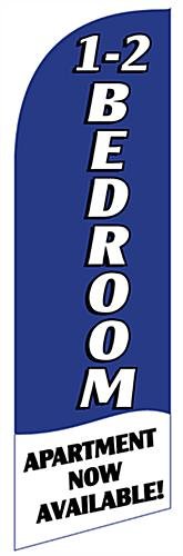 Replacement 1-2 BEDROOM Graphic for RE12BEDBL 8' Feather Flags - Blue