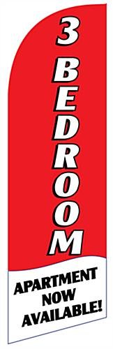 Replacement 3 BEDROOM Graphic for RE3BEDRD 8' Feather Flags - Red