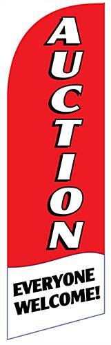 Replacement AUCTION Graphic for REAUCTRD 8' Feather Flags - Red