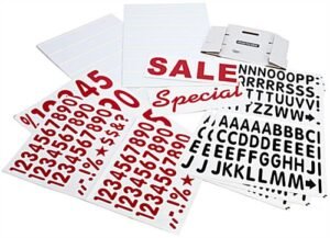 Replacement Letters, 320 Characters, 2 Headers, (2) 24 x 36 Sign Blanks - White
