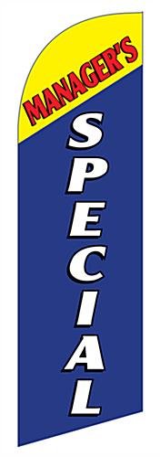 Replacement “MANAGERS SPECIAL” Graphic for REMGRSPBL 8' Feather Flags - Blue