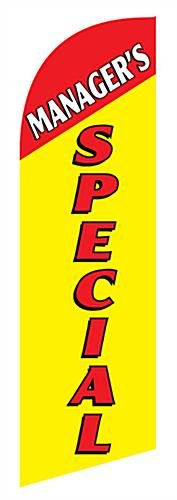 Replacement “MANAGERS SPECIAL” Graphic for REMGRSPBL 8' Feather Flags - Yellow