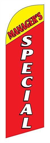 Replacement “MANAGERS SPECIAL” Graphic for REMGRSPRD 8' Feather Flags - Red