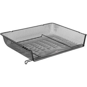 Rolodex Nestable Mesh Side-Load Stacking Letter Tray, Black