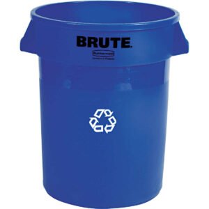 Rubbermaid Commercial Brute Recycling Can, 32 Gallon, Blue