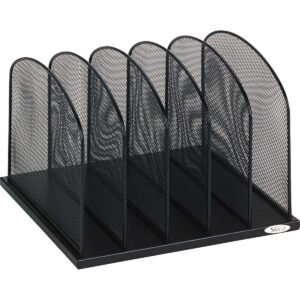 Safco 5-Section Mesh Desk Organizer, Black