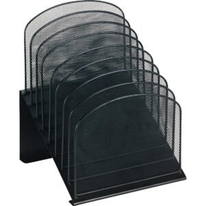 Safco 8-Tier Mesh Desk Organizer, Black