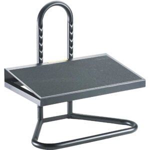Safco Adjustable Ergonomic Industrial Footrest, 20"W x 5-1/2"H x 12"D, Black