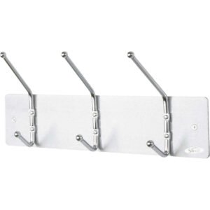 Safco Metal Wall Rack, 18"W x 3-3/4"D x 7"H, Satin Metal