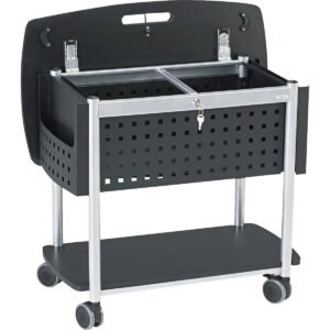 Safco Scoot Mobile File Cabinet Cart, 29-3/4"W x 27"H x 18-3/4"D, Black