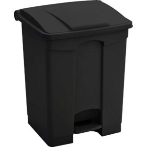 Safco Step-On 23 Gallon Trash Can, Black