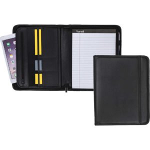 Samsill Professional Zippered Pad Holder, Pockets/Slots, Writing Pad, Black