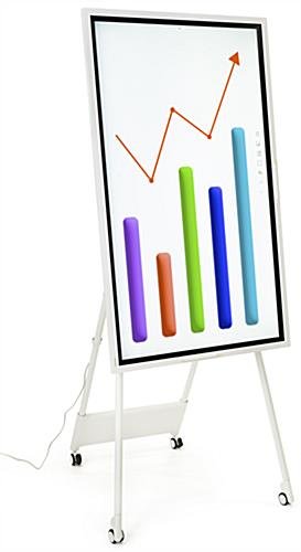 Samsung Flip Pro, 55" Digital Flipchart with Mobile Stand and Rotating Screen – White