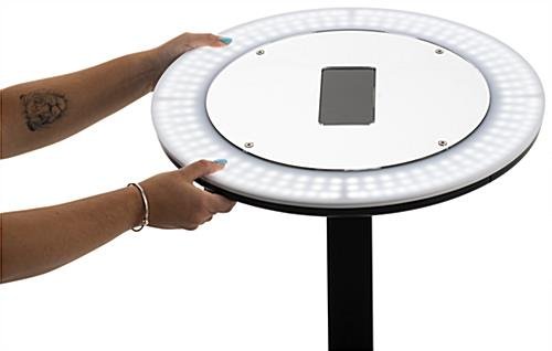 Samsung S10 Selfie Station, LED Light Ring, Adjustable Height, Floor Standing - Black - Image 5