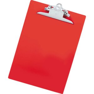 Saunders Recycled Plastic Clipboard, Red, 9"W x 13-1/4"L