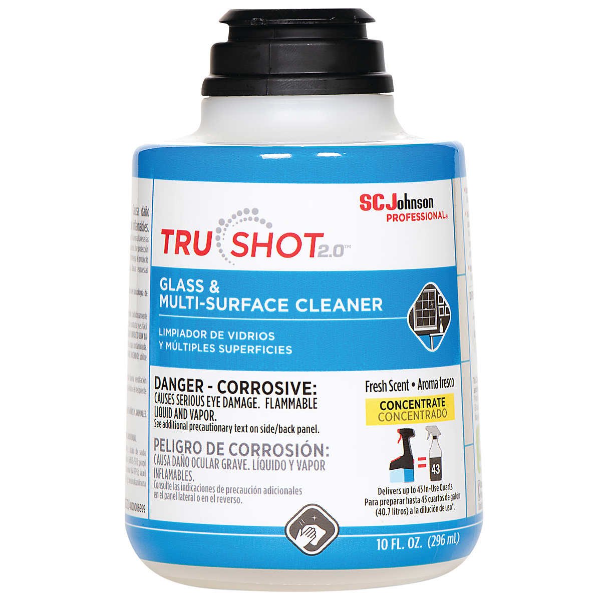 SC Johnson Professional TruShot 2.0 Glass & Multi-Surface Cleaner, 10 fl oz, 4 ct