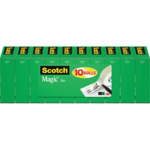 Scotch Magic Tape Refill, 3/4" x 1,000", 10 ct