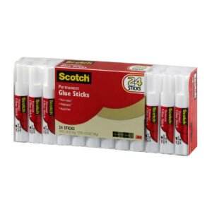 Scotch Permanent Glue Stick, 0.28 oz, 24 ct
