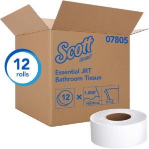 Scott Essential JRT Bath Tissue, 2-Ply, 3-11/20" x 1000', 12 ct