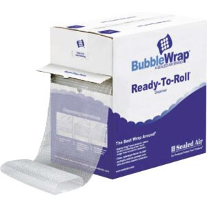 Sealed Air Bubble Wrap Cushioning Material, Ready-To-Roll Dispenser Box, 5/16" Thick, 12"W x 100'L