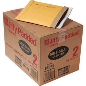 Sealed Air Jiffy #2 Padded Mailer, Self-Seal, 8-1/2" x 12", Kraft, 100 ct