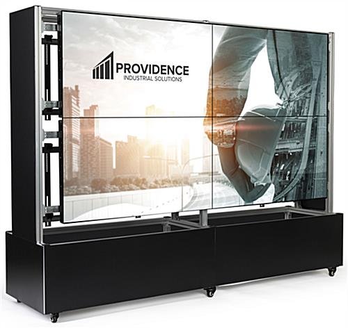 Set of 8 Styrene Panel Covers for DXVWALL2X2 Video Wall Stand - Black - Image 2