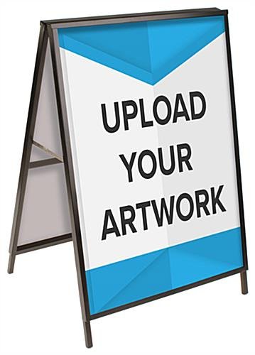 Sidewalk Sign for Poster Boards, Double-Sided, (2) 30” x 40” Custom Posters - Black - Image 2
