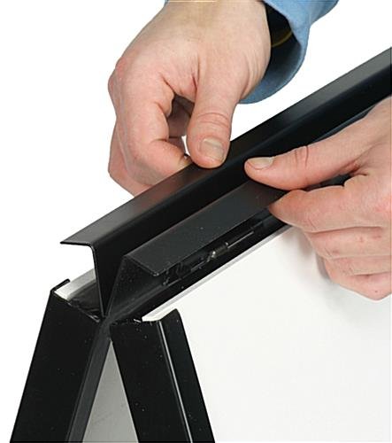 Sidewalk Sign for Poster Boards, Double-Sided, (2) 30” x 40” Custom Posters - Black - Image 4