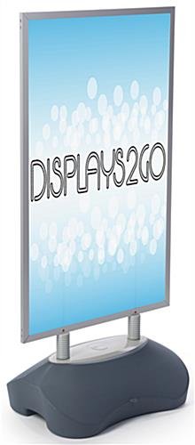 Sidewalk Sign with 24 x 39 Sign Board for Adhesive Letters, Fillable Base - Gray