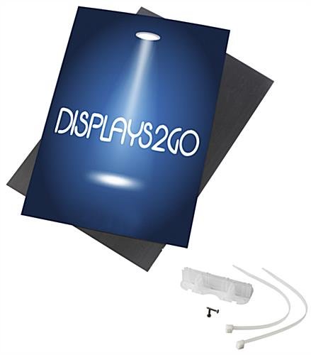 Sign Holder w/ (2) 24 x 36 UV Custom Corrugated Boards, Hinged - Black
