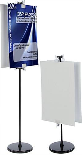 Sign Stand with (2) White 24 x 36 Coroplast Sign Boards, Double Sided - Black